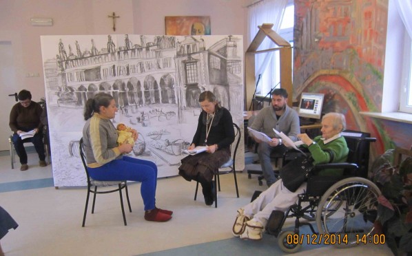 Próby grupy teatralnej w DPS