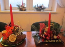 Ozdoby świąteczne wykonywane w ramach terapii zajęciowej